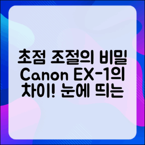 눈에 띄는 차이를 만든 캐논 익서스 초점 조절의 비밀
